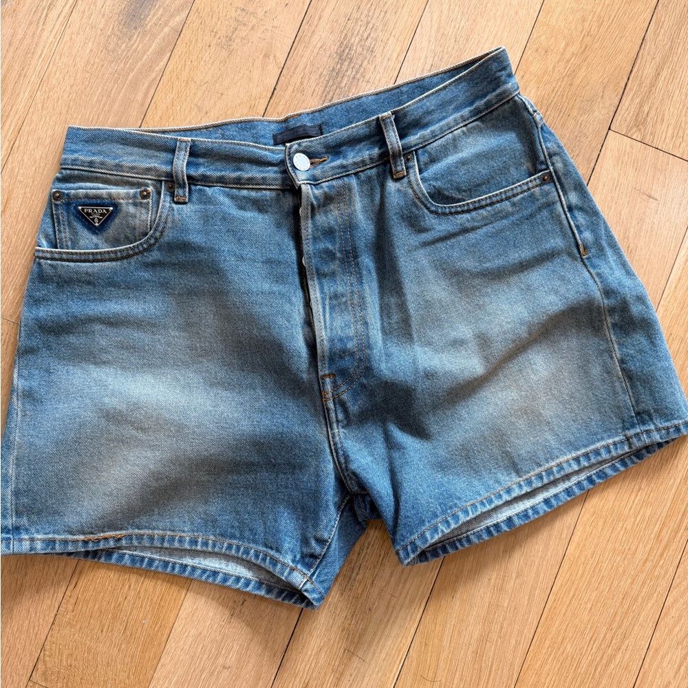 PRADA Blue Denim Shorts
